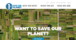 Desktop Screenshot of onepercentfortheplanet.org